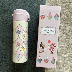 Tokyo Disney Pink & Cream Disney Cupcake Stainless Steel Bottle